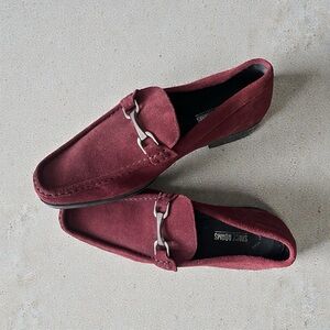 Stacy Adams Burgundy Suede Loafers